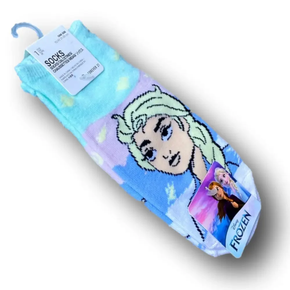 3/$20 Queen Elsa From Disney’s Frozen Funny Novelty No-Show Socks - NWT